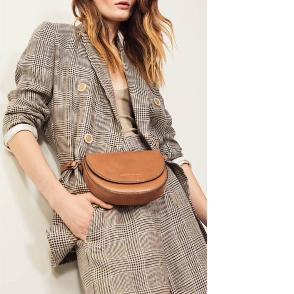 Monili Trim Leather Belt & Shoulder Bag
